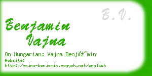 benjamin vajna business card